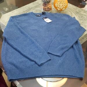 𝅺SALE! Chaps men's Crewneck Cotton Oversized Sweater L  new